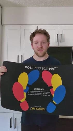 Customer video review of PosePerfect Mat™ by Chris Headshots