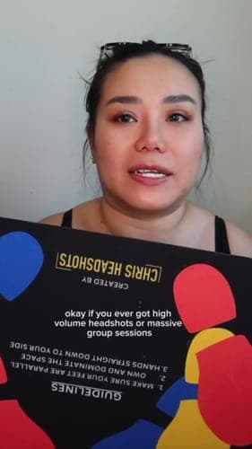 Customer video review of PosePerfect Mat™ by Chris Headshots